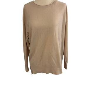 Mahina Blush Pink Sweater Womens Small Hi Low Hem Lightweight Knit Pullover